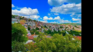 Driving from Veliko Tarnovo (Tsarevets Fortress) to Arbanasi Cu masina prin Veliko Tarnovo Arbanasi