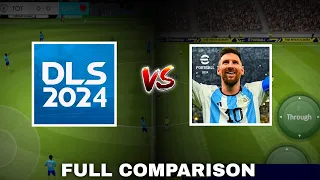 eFOOTBALL 24 vs DLS 24 - GAMEPLAY COMPARISON (Graphics, Penalties, Free Kicks, Celebrations)