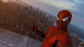 Marvel's Spider-Man PS4 - 2004 Sam Raimi Suit Free Roam Gameplay With Spider-Man 2 Main Titles