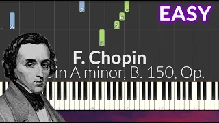 Chopin – Waltz in A minor, B 150, Op Posth. EASY Piano Tutorial