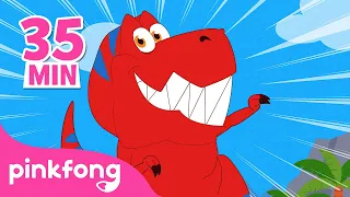 Tiranossauro Rex e mais músicas infantis | +Compilação | Pinkfong Canções para crianças