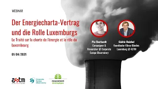 Der Energiecharta-Vertrag und die Rolle Luxemburgs | Webinar