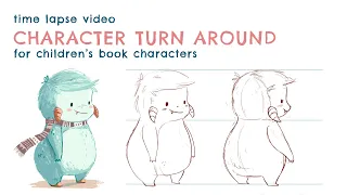How I Draw a Character Turnaround for Children's Book Characters - Time Lapse video