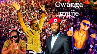 Jose chamileon, bebe cool, bobi wine, and pallaso share the stage at gwanga mujje concert