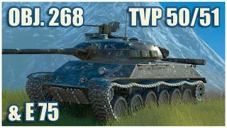 Object 268, TVP T 50/51 & E 75 • WoT Blitz Gameplay