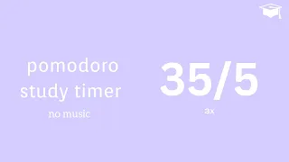 35/5 min Pomodoro timer | study/work | no music | 3x 35mins