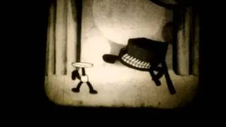 Rare black & white Mickey Mouse cartoon on 9.5mm film. Played on Pathescope 200b 1930s projector.