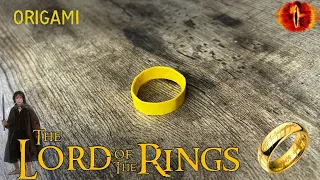 ORIGAMI RING INSPIRED BY LORD OF THE RINGS CRAFT TUTORIAL | DIY HOBBIT ORIGAMI PAPER RING COSPLAY