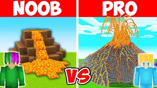 Minecraft NOOB vs PRO: RIESEN VULKAN BAU CHALLENGE ⛏