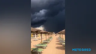 Very violent storms in Sicily, Italy