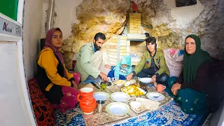 "Amir and Family Transforming Their New Room with Stones | Delicious Chicken Lunch over Open Fire"