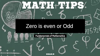 #Mathematics  . After watching this video your confusion are solved about zero is even or odd.