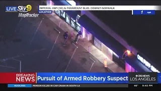 Pursuit of armed robbery suspect ends in Downey-Norwalk