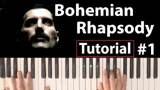 Como tocar "Bohemian Rhapsody"(Queen) - Parte 1/4 - Piano tutorial, partitura y Mp3