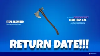 LEVIATHAN AXE RETURN DATE in FORTNITE ITEM SHOP! (Leviathan Axe Pickaxe Returning 2023)