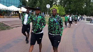 Super Eagles taking a walk in Russia