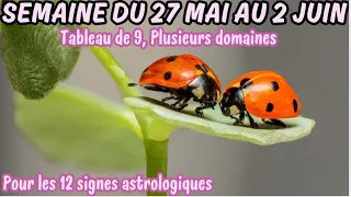 🐞SEMAINE DU 27 MAI AU 2 JUIN ~ POUR LES 12 SIGNES ASTRO. TABLEAU DE 9 #tarot #astrology