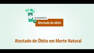 Atestado de óbito - Morte natural