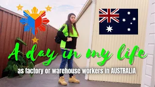 Vlog #6 A DAY in my LIFE as factory/warehouse worker here in AUSTRALIA! #australialife #ofw