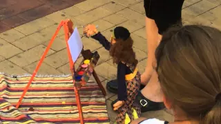 Marionette Painting on Cuba Street Wellington, New Zealand