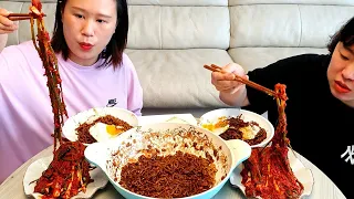 환상의 조합♥ 맛있게 매운 선화동 실비파김치와 짜파게티! (ft.MBTI) | Home meal (Spicy Onion Kimchi, Jjajang ramyun) Mukbang