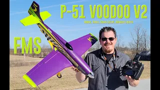 FMS - P-51 Voodoo V2 - 1.1m - Unbox, Build, Radio Setup, & Maiden Flights