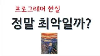 프로그래머 현실 개발자 정말 최악일까?