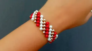 How to make//very simple designer beaded bracelet// useful & easy