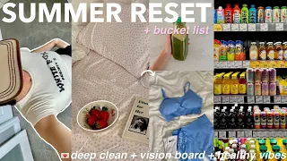 SUMMER RESET🍓 bucket list + deep cleaning + pinterest vision board *getting my life back together*