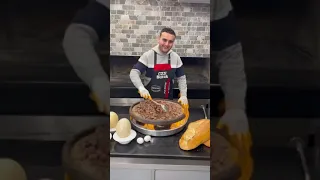 🥚🥩Ostrich eggs with meat in Chef Burak's way🥚🥚🥩