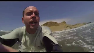 Bodyboard in Chicama, Puerto Malabrigo, Peru