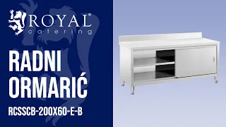 Radni ormarić Royal Catering RCSSCB-200X60-E-B | Prezentacija proizvoda 10011671