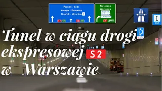 Tunel w ciągu drogi ekspresowej S2 w Warszawie