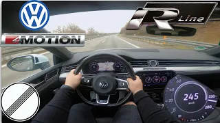 VW ARTEON R 2.0 TSI 4MOTION 280HP-Acceleration and High Speed Drive on German Autobahn POV