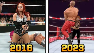 Becky Lynch Finishers Evolution in WWE Games!