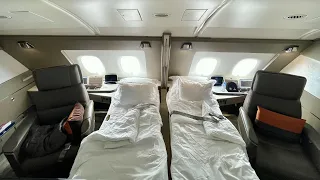 Singapore Airlines' Flying Hotel Room || A380 First Class Suite Singapore - Hong Kong