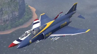 F-4E Thunderbirds and F-4J Blue Angels