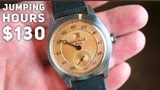 Pierre Paulin JuMpInG HoUrS Watch Review   Salmon Dial!