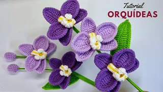 Tutorial Orquídeas A Crochet | Crochet Orchid💜Mayelin Ros