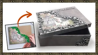 How to decorate vintage style MDF BOX | DIY box decoration