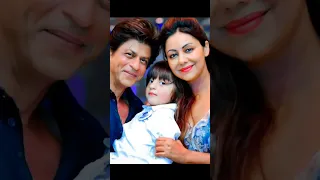 Shahrukh Khan with son Aryan Khan and his wife Gauri Khan #viral #status #srk #family #shorts