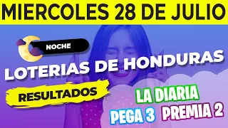 Sorteo 9PM Loto Honduras, La Diaria, Pega 3, Premia 2, Miércoles 28 de Julio del 2021 | Ganador 😱🤑💰💵