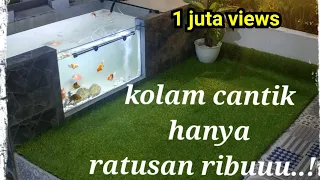 Biaya Pembuatan Kolam Minimalis Murah | Kolam Ikan Kaca | Kolam Koi Minimalis