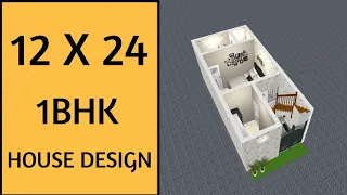 12 x 24 House Plan ll 30 Gaj ll 288 Sqft Ghar Ka Naksha ll 12 x 24 House Design