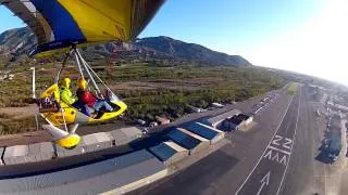 Ultralight Trike Landing in Turbulence