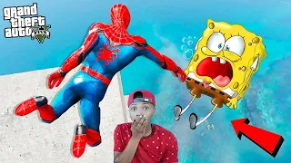 GTA 5 Water Ragdolls Spiderman vs SpongeBob Jumps/Fails (Euphoria physics Funny Moments)