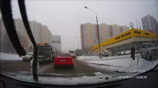 Driving in Moscow agglomeration: Текстильщики - Нахабино - Красногорск 11/01/2018 (timelapse 4x)