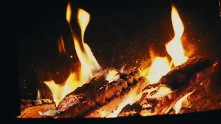 Fireplace Full HD 1080p video. Relaxing fireplace sound. Fireplace Burning for a romantic moment