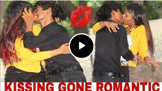 Real kissing prank on hot girl ( Gone Wrong ) 🍆💦 || Hot Prank || Romantic Prank