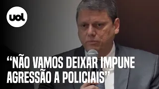 Tarcísio: 'PM deu uma grande demonstração de profissionalismo na operação no Guarujá'